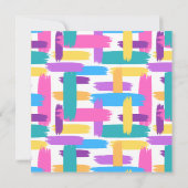 Invitation Colorful Brush Strokes anniversaire de peinture in (Dos)