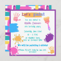 Colorful Brush Strokes anniversaire de peinture in