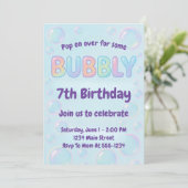 Invitation Colorful Bubble Birthday (Debout devant)