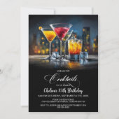 Invitation Colorful Cocktails Birthday Party (Devant)