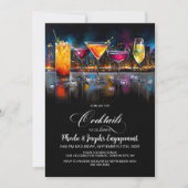 Invitation Colorful Cocktails Engagement Party (Devant)
