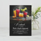 Invitation Colorful Cocktails Engagement Party (Debout devant)