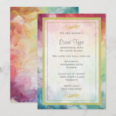 Invitation Colorful épais Abstrait Paint Générique Party (Devant / Derrière)