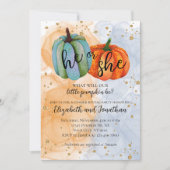 Invitation Colorful Fall Citrouilles Lui ou Elle Genre Reveil (Devant)