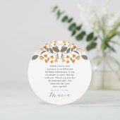 Invitation Colorful Fiesta Botanical 15e anniversaire Merci (Debout devant)