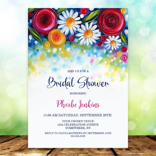 Invitation Colorful Floral Bridal Shower