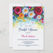 Invitation Colorful Floral Bridal Shower (Devant)