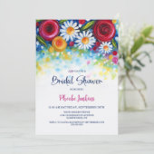 Invitation Colorful Floral Bridal Shower (Debout devant)