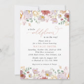 Invitation Colorful Flowers, Wildflowers, Boho, Baby Shower (Devant)
