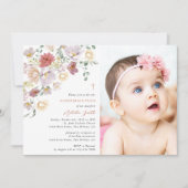 Invitation Colorful Flowers, Wildflowers, Boho, Confirmation (Devant)