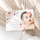 Invitation Colorful Flowers, Wildflowers, Boho, Confirmation