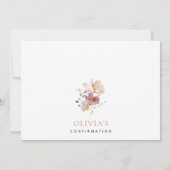 Invitation Colorful Flowers, Wildflowers, Boho, Confirmation (Dos)