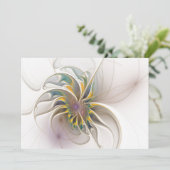 Invitation Colorful fractal ornament. Flower art (Debout devant)