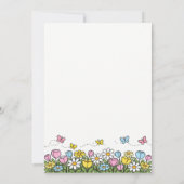 Invitation Colorful Funny Little Wildflower 1st Birthday  (Dos)