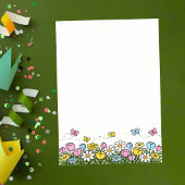 Invitation Colorful Funny Little Wildflower 1st Birthday 