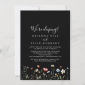 Invitation Colorful Garden wildflower Elopement Reception (Devant)
