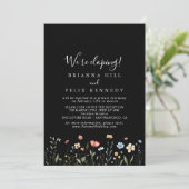 Invitation Colorful Garden wildflower Elopement Reception (Debout devant)