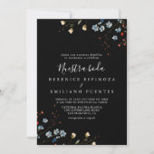 Invitation Colorful Garden wildflower Nuestra Boda Wedding (Devant)