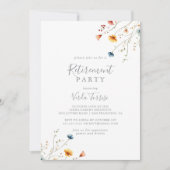 Invitation Colorful Garden Wildflower Retirement Party (Devant)