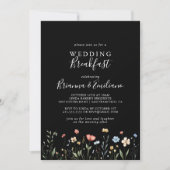 Invitation Colorful Garden wildflower Wedding Breakfast (Devant)