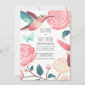 Invitation Colorful Hummingbird Floral Spring Wedding (Devant)