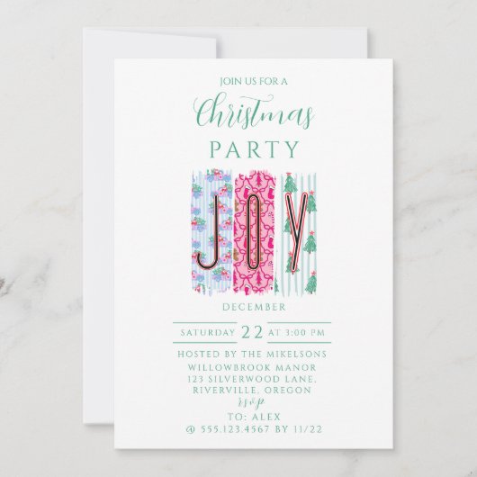 Invitation Colorful Joy Christmas (Devant)