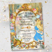 Invitation Colorful Magical Alice's Wonderland Tea Anniversai