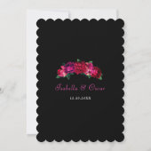 Invitation Colorful Mexican pink floral wedding black (Dos)