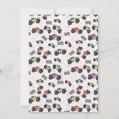 Invitation Colorful Monster Trucks Racing Anniversaire de enf (Dos)