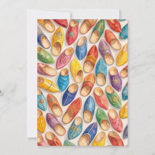 Invitation Colorful Moroccan Babouche Slippers (Devant)