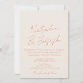 Invitation Colorful Pastel Écrit Whimsical Photo Mariage (Devant)