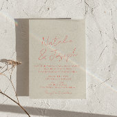 Invitation Colorful Pastel Écrit Whimsical Photo Mariage