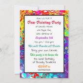 Invitation Colorful Pour Painting Party Anniversaire Invitati (Devant)