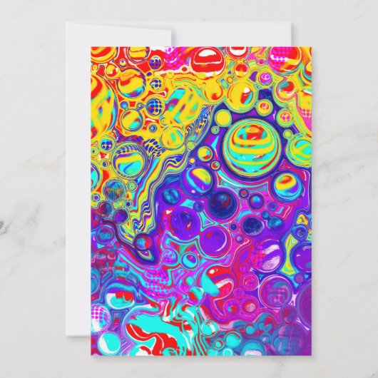 Invitation Colorful Pour Painting Party Anniversaire Invitati (Dos)