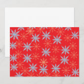 Invitation Colorful Snowflake Pattern Christmas Party Invitat (Devant / Derrière)