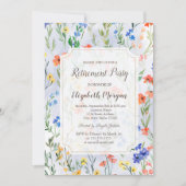 Invitation Colorful Spring Fleur sauvage Meadow Retirement (Devant)