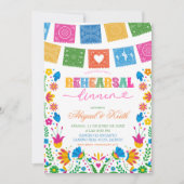 Invitation Colorful Talavera Mexican Rehearsal Dinner (Devant)