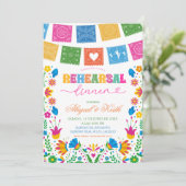 Invitation Colorful Talavera Mexican Rehearsal Dinner (Debout devant)
