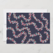 Invitation Colorful Tinsel Garland Christmas Photo Card (Dos)