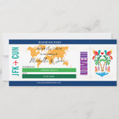 Invitation Colorful Travel Boarding Pass Mexique Enregistrer  (Devant)