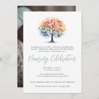 Colorful Tree Photo Baby Naming Ceremony