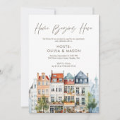 Invitation Colorful Watercolor Apartment Housewarming (Devant)