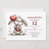Invitation Colorful whimsical bunn animals edit kids birthday (Devant)