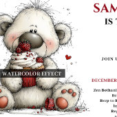 Invitation Colorful whimsical bunn animals edit kids birthday