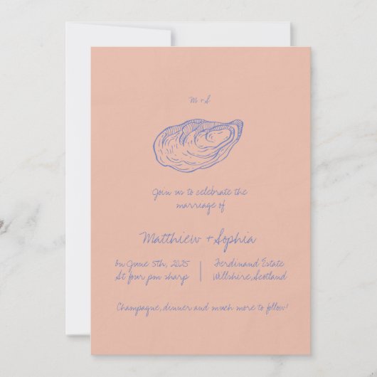 Invitation Colorful Whimsical main écrite Mariage (Devant)
