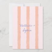 Invitation Colorful Whimsical main écrite Mariage (Dos)