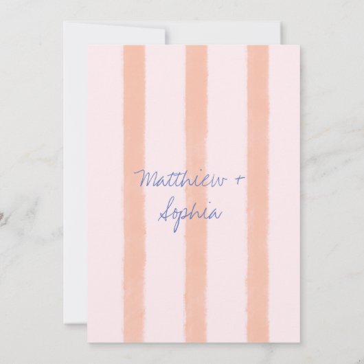 Invitation Colorful Whimsical main écrite Mariage (Dos)