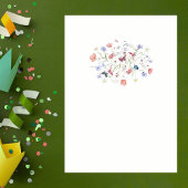 Invitation Colorful Wildflower Centerpiece 1st Birthday Party