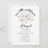 Invitation Colorful Wildflower Centerpiece 1st Birthday Party (Devant)