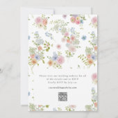 Invitation Colorful Wildflower QR Code Monogram Wedding (Dos)